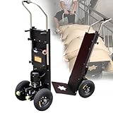 Escalera eléctrica, motor sin escobillas de 1200 W, batería extraíble, capacidad de carga de 400 kg, transporte sin esfuerzo para escaleras rectas y curvas