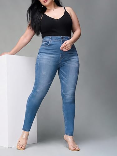 Image of Miss Chase A+ Women's Bootcut High Rise Regular Length Stretchable Denim Jeans