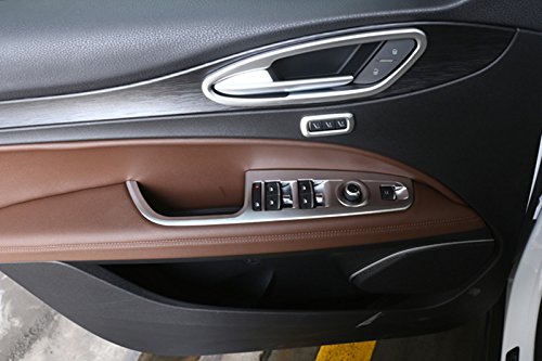Interior Car Door Window Switch Button Frame Trim Cover 4pcs for Alfa Romeo Stelvio 949 2017-2019