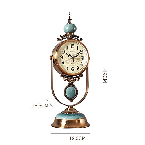 Reloj de escritorio retro despertador con péndulo vertical para mesa de hogar 3