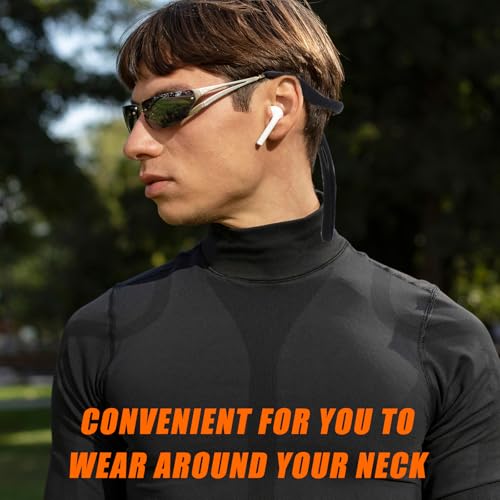 Image of Giantree 5 Pcs Glasses Strap, Eyewear String Lanyard Retainer, Adjustable Eyeglasses Holder Around Neck Strap for Men Women(Black)