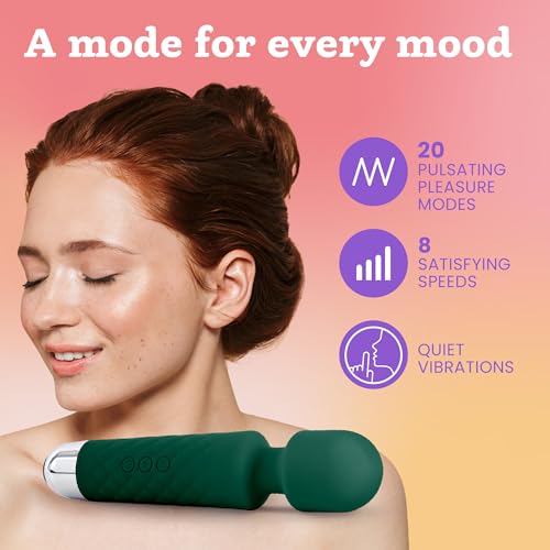 Image of Oliver James Wand Vibrator Sex Toy - 20 Patterns 8 Speeds Long Battery Life | Discreet Adult Toy Vibrating Dildo 6 Hour Battery Life Waterproof USB Rechargeable G Spot Vibrator for Deep Intense Pleasure