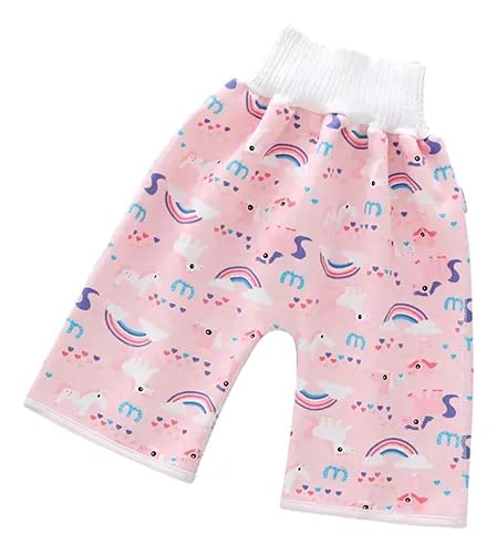 Shorts Da Fralda Das Crianças Impermeável E Leakproof Elast (Rosa, 4-5 Anos)