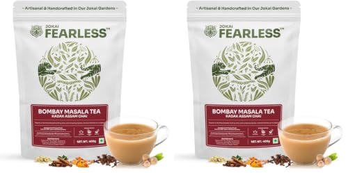 Image of Fearless Tea Bombay Masala CTC Chai, 400g | Kadak Masala Chai Patti with 6 Immunity Boosting Spices Like Ginger, Cardamom, Lemongrass | Natural Tea Leaf & Loose Leaves From Assam (Pack of 2)