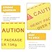 ULTECHNOVO 100pcs Heavy Object Warning Stickers Adhesive Shipping Labels for Caution Over Decals for Safety Operations Logistics Shipping Industries
