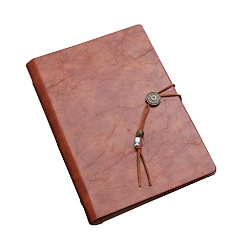 HIZLJJ Chic Exquise Designs Handmade Vintage Leather Journal Diary Men or Women (Color : Brown)
