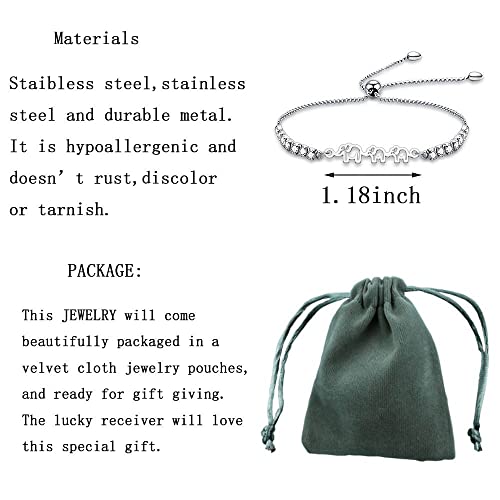 Elephant Necklace Elephant Mom Baby Necklace Elephants Jewelry Twin Mom Necklace Mother's Day Gift Elephant Lovers Gifts (Elephant Bracelet 2) #TOP1