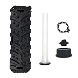 NCFAUTO 4 Gallon/ 15L Flat Fluid Storage Container with LLDPE Material, Dual-Purpose Spare Storage Tank & Recovery Traction Board for Cars Off-road Vehicles Trucks SUVs RVs, Black