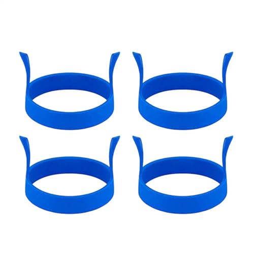 揚げ物用エッグリング - 目玉焼きリング | 揚げ物用エッグサークル | 目玉焼き型 | エッグリング ノンスティックフライ | エッグフライリング | 4X ラウンドエッグメーカーリング | フライパン用シリコンエッグリング