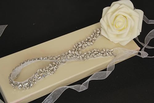 Bridal Belt with Rhinestones Wedding Dress Belt Rhinestones Handmade Bride Bridesmaids Sash2