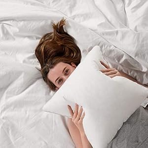 Oubonun 20 x 20 Throw Pillow Inserts (Set of 2) with 100% Cotton Cover - 20 Inch Square Interior Decorative Sofa Pillow Insert Pair - White Couch Pillow Oubonun 20 x 20 Throw Pillow Inserts Set of 2 with 100 Cotton Cover 20 Inch Square Interior Decorative Sofa Pillow Insert Pair White Couch Pillow