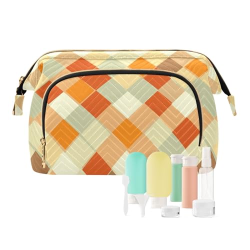 Borsa cosmetica unica bianco rosso con cerniera da appendere borsa da toilette da viaggio da donna portamonete per cosmetici da 16 1 size