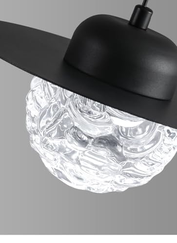 Lámpara de techo con platillo negro de diseño para iluminación de comedor 5