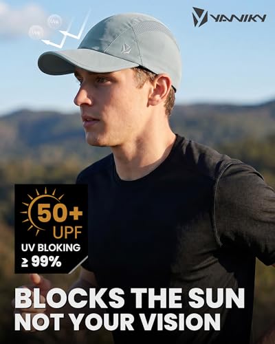 Image of YANIKY Quick-Dry Running Hat for Men & Women Cooling Hat UPF 50+ Thin Baseball Cap Lightweight Breathable Mesh Sport Hats