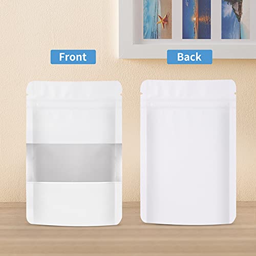 Image of TRUE SHOP The Ultimate Solution for Food Storage - Foil Pouch Stand-Up Bags with Self-Sealing Technology Matt White Polyester (50 GM, 50, count)