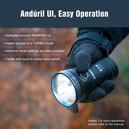 Lumintop Blf Gt3 Brightest Flashlight 18,000 Lumens, 3Pcs Cree Xhp70.2 Leds, Long Throw Up To 725 Meters Waterproof Powerfull Torch, Anduril Ui, With Tripod Socket(Cool White) #TOP3