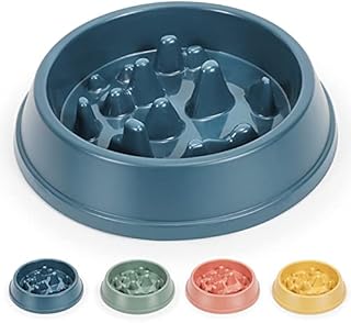 Slow Feeder Dog Bowl Dishes for Small Medium Dog,non Slip Slow Eating Dog Bowls Puzzle Maze Interactive Bloat Stop Pet Puppy Dog Food Bowl by JASGOOD,Blue