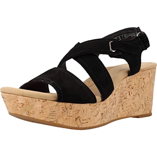 Preisvergleich Produktbild Clarks Damen Rose Way Sandal, Schwarz, 39.5 EU