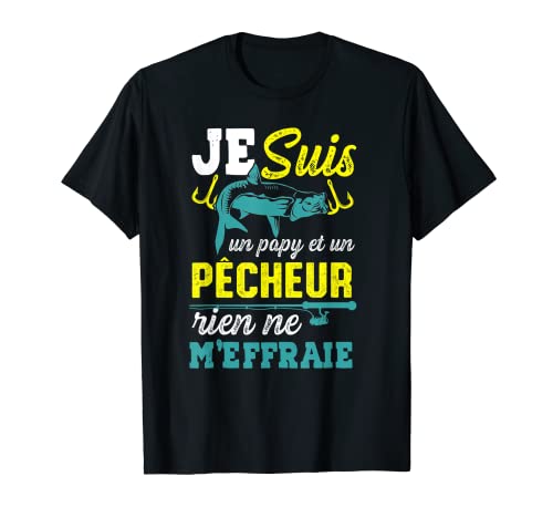Hombre Abuelo Pescador Día del Padre Mejor Abuelo del Mundo Camiseta