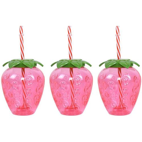 HUANGING Pleasant Fruit Plan - Medida impermeable con pajita de poliestireno de grado alimenticio, delgada, transportable para la escuela al aire libre