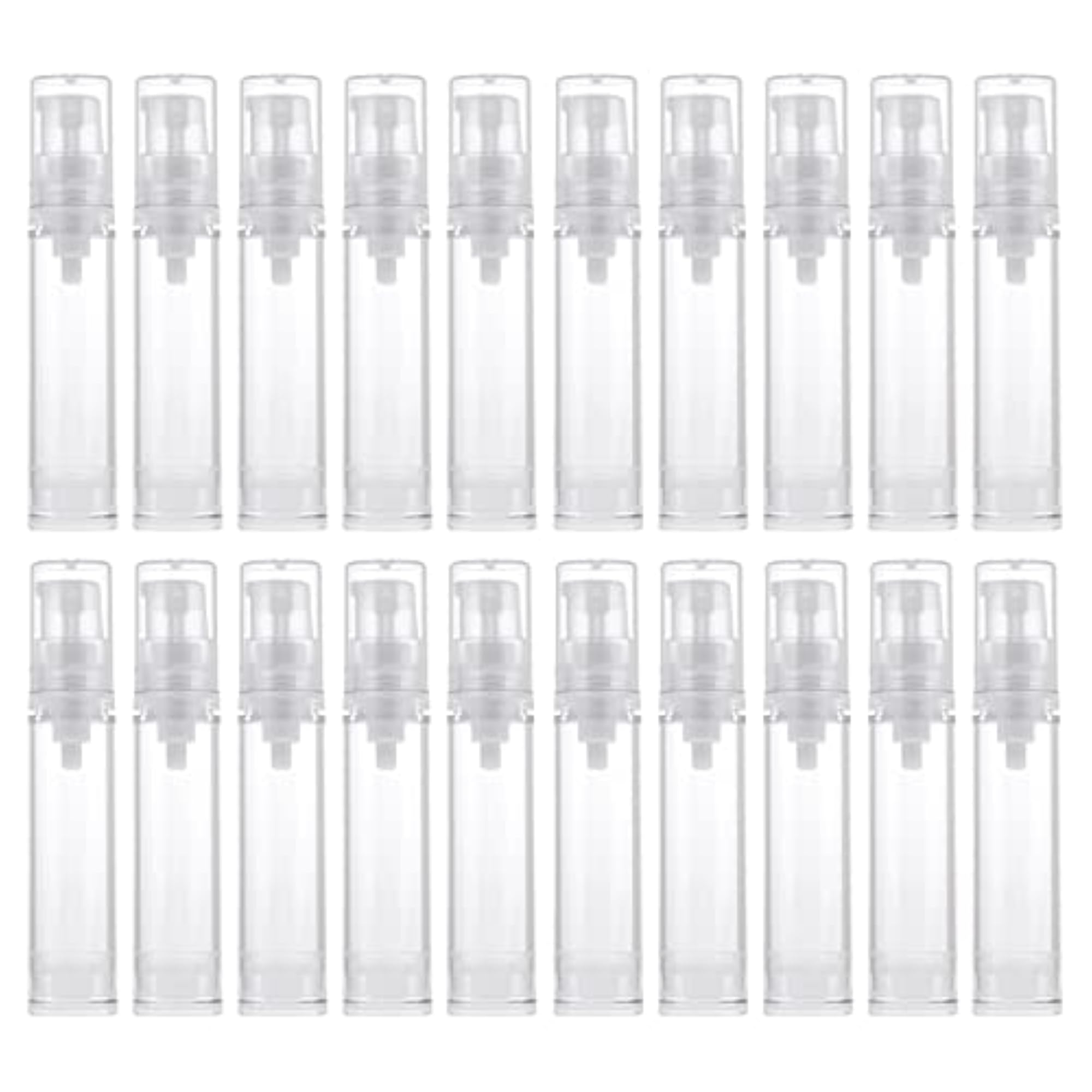 20 Pieces 10ml Empty Refillable Airless Pump Bottles