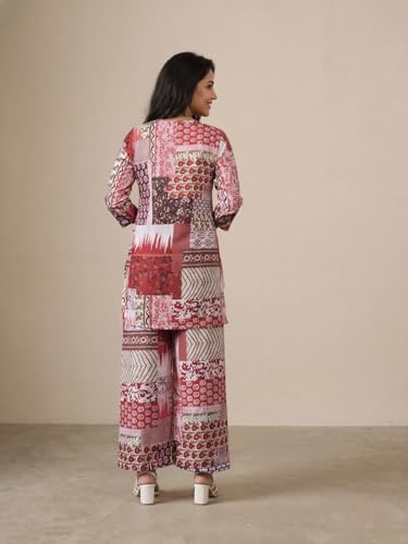 Image of Leriya Fashion Kurta Sets for Woman | Co ord Set for Women Stylish | Kurti Set for Woman | Short Kurti for Women | Kurtis | Ethnic Jaipuri Straight Kurta Set with Palazzo Pants | Salwar Suit for Party Outfits