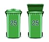 2 x 15cm Tall Art Deco Number Vinyl Stickers - Numbers Vintage Artistic Pattern Home Car Dustbins Wheelie Bin Garbage Bins Sticker (Number 9) #2