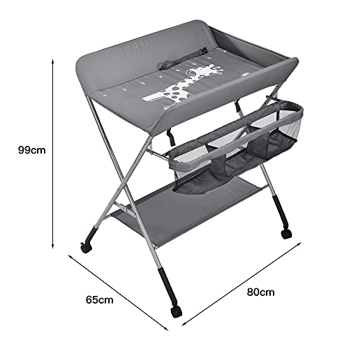 Table à langer pliante à 4 roues pour le change au salon