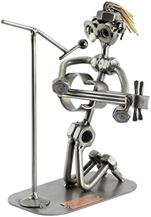 Steelman24 Guitarist Sculpture Nuts and Bolts Handmade Ornaments Made in Germany Metal Figurine image 3