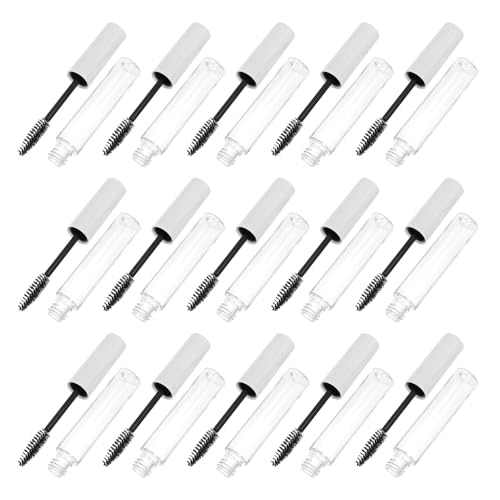 NOLITOY Tubo de Rímel Rellenable Transparente 10 Ml, 15 Unidades con Varita Aplicadora para Pestañas, Recipiente de Aceite de Ricino, Envases Vacíos para Máscara de Pestañas y