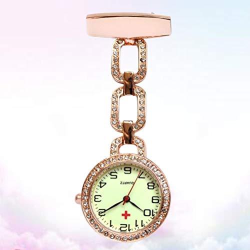 Relógio de Bolso de Silicone Relógio de strass retro de 1 peça Relógio de bolso pendurado portátil R