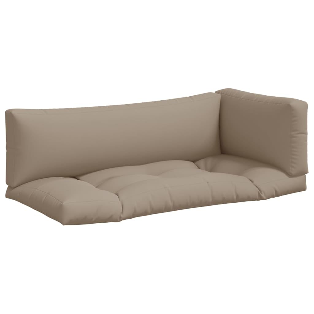 Cojines para sofás de palets pack de 3 piezas taupe mullidos para eliminar la rigidez de la madera