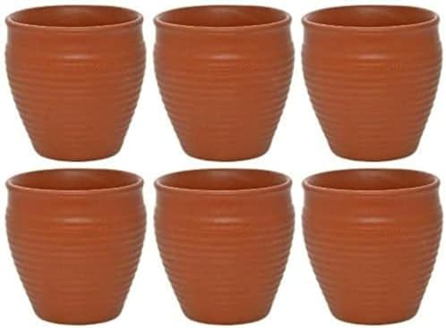 Ceramic Kulhar Kulhad Cups Traditional Indian Tea Chai Coffee Cup 6 OZ (Set of 6pc) image 4
