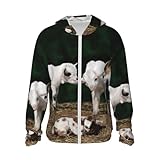 Protección solar: esta sudadera con capucha 100% poliéster para mujeres y hombres, cuenta con un tejido ligero y transpirable. Esta chaqueta para mujer y hombre garantiza un tacto suave, protección contra el viento, protección solar y es muy fácil de guardar