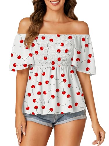 Image of LYANER Women's Square Neck Cute Peplum Top