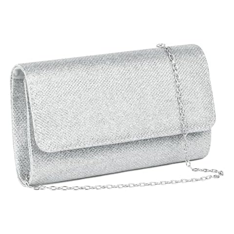 OSDUE Glitter Clutch Bag with Chain Strap Cover