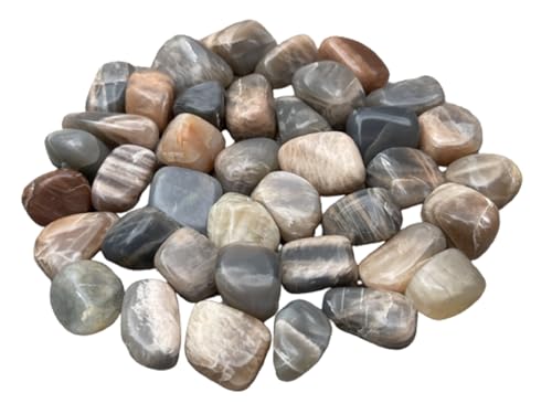 Image of 1 /2 LB Moonstone Multi Tumbled Stones, Polished Natural Moonstone Multi Gemstone, Moonstone Multi Healing Crystals (Moonstone Multi)