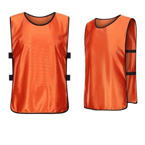 Sports Petos de Entrenamiento Chaleco deportivo for adultos y niños, camisetas de fútbol, ​​petos de entrenamiento for equipos, chaleco transpirable, camiseta de fútbol for correr(Orange(6pcs),XL(Adul