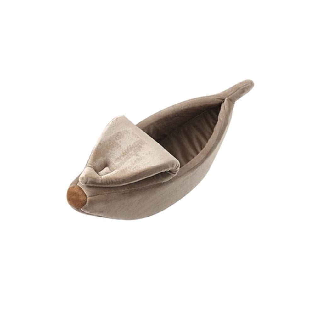 Chiot confortable kennel souple banane kaki dans votre salon