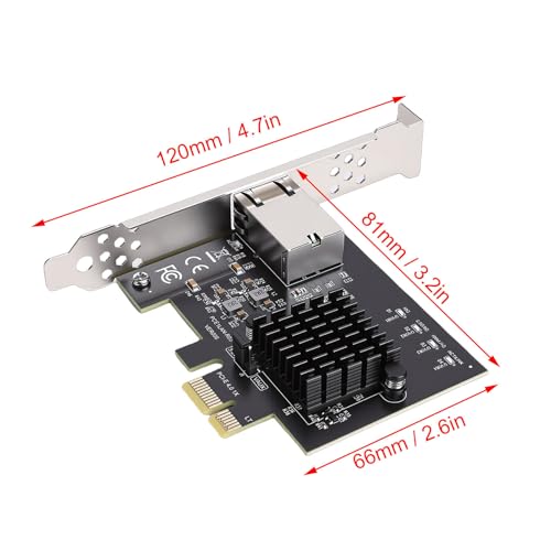 LICAEVEY PCIe X1 10 Network Card, Adaptador Ethernet PCIe 4.0 RTL8127AT 10Gb para Escritorio y Servidor miniatura 7