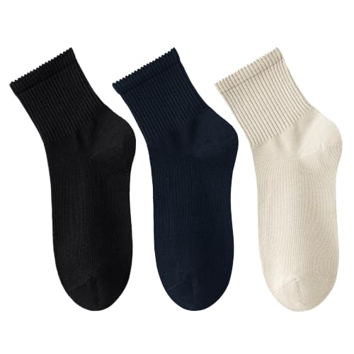 Image of Womens Cotton Anti-Pilling Quarter Crew Socks | Moisture-wicking, Odor-control, Lightweight, Office /gym, 7-pair, US 6-10