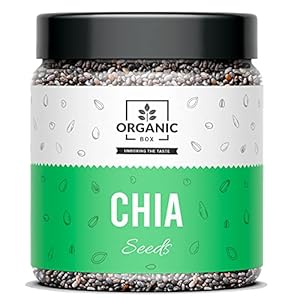 Organic Box 100% Natural and Premium Raw Chia Seeds – 300 Gram – Omega 3 and Fiber for Weight Loss