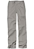 Dickies Big Boys' Classic Flat Front Pant, Silver, 16 Regular