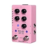 MOOER D7 X2 Delay 14 different types Delay Authentic Vintage and Modern Delay Effects from Classic Analog, Tape Delays, Experimental Low-Bit Delay, Galaxy Delay and Pingpong Delay
