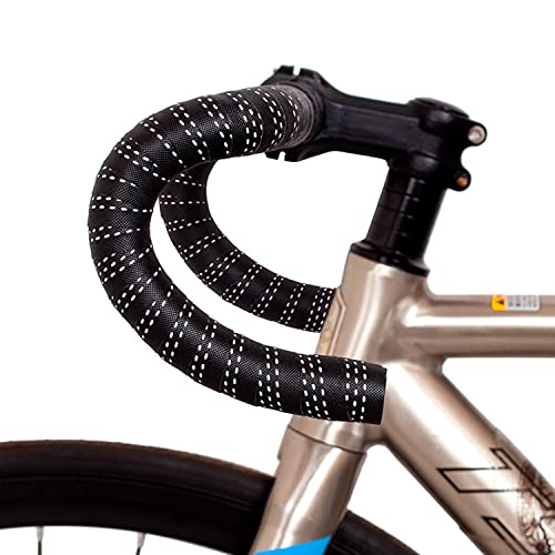 PLATTBK Bike Handlebar Tape Breathable Non-Slip Road Bike Bar Tapes Shock-Absorbent Bicycle Handlebar Tape,White - Image 4