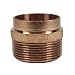 Libra Supply DWV Wrought Copper 2'' , 2 inch, 2-inch Male Adapter C x M, (click in for more size options)DWV Copper Pressure Pipe Fitting Plumbing Supply