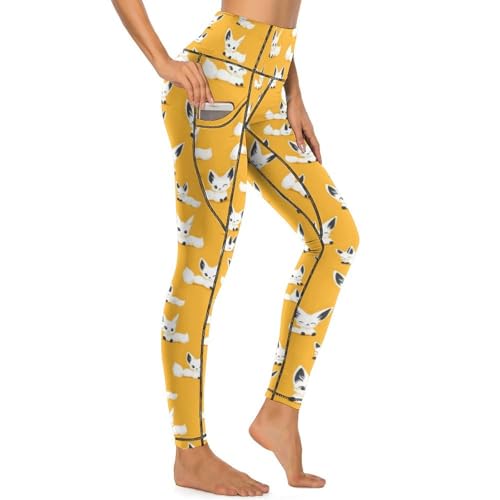 Pantalon de yoga avec poches anti-glisse contrôle du ventre