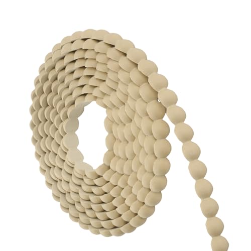 MOROBOR - Bordure décorative, 1 pièce, moulure flexible 3D non finie à peindre en forme de perle, pour mur, placard, étagère, fenêtre, porte, décoration...