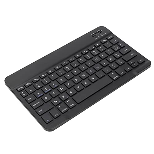 Sanpyl Wireless Keyboard, 10In Ultra Thin Bluetooth French Azert Keyboard Scissor Style Slim Waterproof Multifunctional Keyboard For Tablet Phone Computer(Black) #TOP15