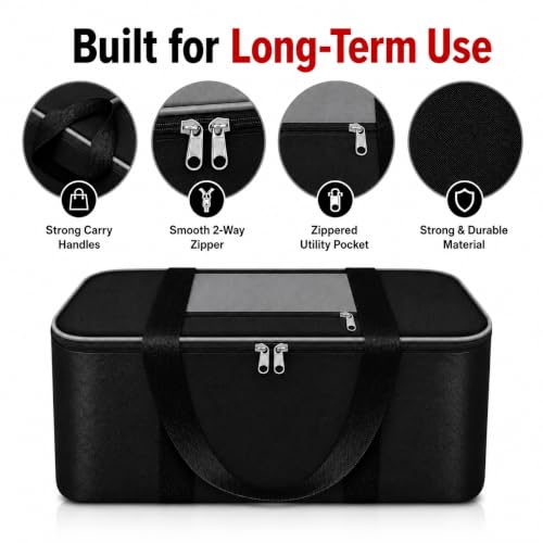 Image of VERVENIX Large Underbed Storage Bags 4 Pack, Moisture Proof Clothes Storage Organizer for Blankets, Comforters, Bedding, Pillows & Seasonal Items, Foldable Zipper Storage Box - Grey Black